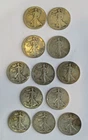 Lot of 12  Walking Liberty Half Dollars