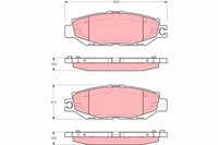 Bremsbelagsatz Scheibenbremse Trw GDB1240 FüR Ls Lexus 400 UCF10 UCF20_ UCF20R