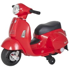 HOMCOM Vespa Licensed Kids Ride On Motorcycle 6V Battery Powered Electric Toys