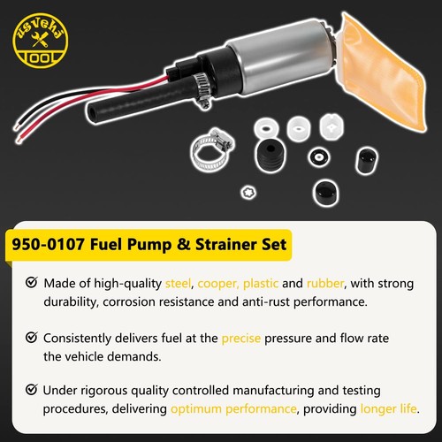 For Toyota Lexus Electric Fuel Pump and Strainer Filter Kit 950-0107 9500107 - Picture 4 of 8