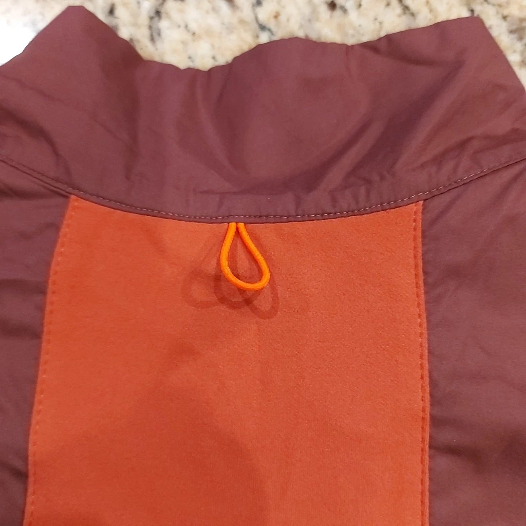BROOKS Men's Run Happy Running Vest 2XL Purple/Rust Zip-Up Lightweight Packable - product detail image 17
