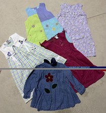 Vintage Y2K Embroidered Floral Dress Lot Girls 4/5 Carters Embroidered Cherokee