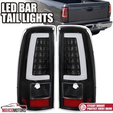 Black Led Tail Lights Fits 2003-2006 Chevy Silverado 1500 04-06 3500 Brake Lamps