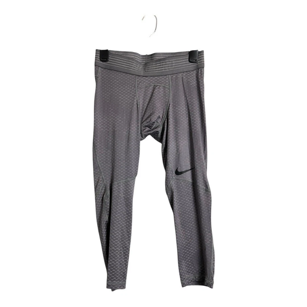 Mens Nike Pro Base Layer Athletic Pants Workout Gym Running Thermals M Gray