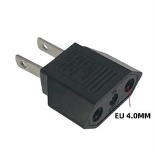 Mini EU to US Travel Plug Adapter 4.0mm 6A Power Converter for Travel