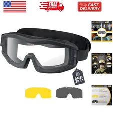 Airsoft Goggles Anti Fog with ANSI Z87.1 Certified, Safety Goggles Impact Res...