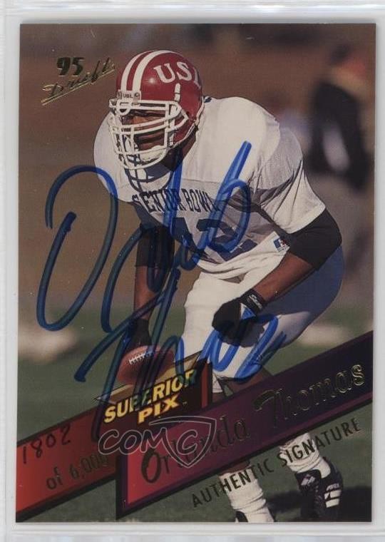 1995 Superior Pix Auto 1802/6000 Orlando Thomas #15 Auto 11ur