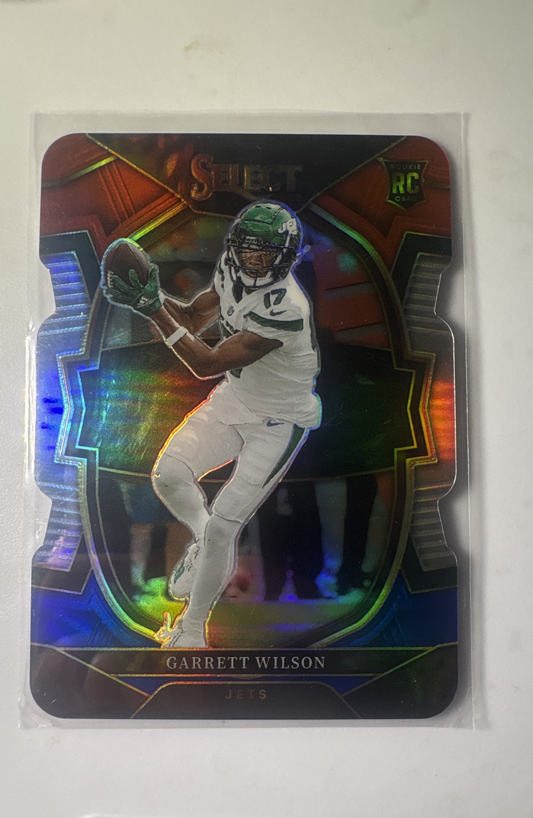 2022 Panini Select - Concourse Garrett Wilson #88 Red & Blue Prizm Die-Cut (RC)