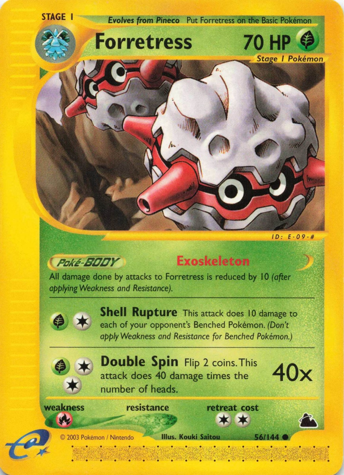 Forretress 56/144 Common Skyridge Pokemon Near Mint