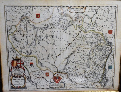 1610 Aragonien Region Spanien Karte von Arragonien Original von Joao Baptista Labanna