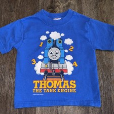 Vintage Thomas The Train Shirt Youth Size 2T 2001 Short Sleeve Boy's Kid Graphic