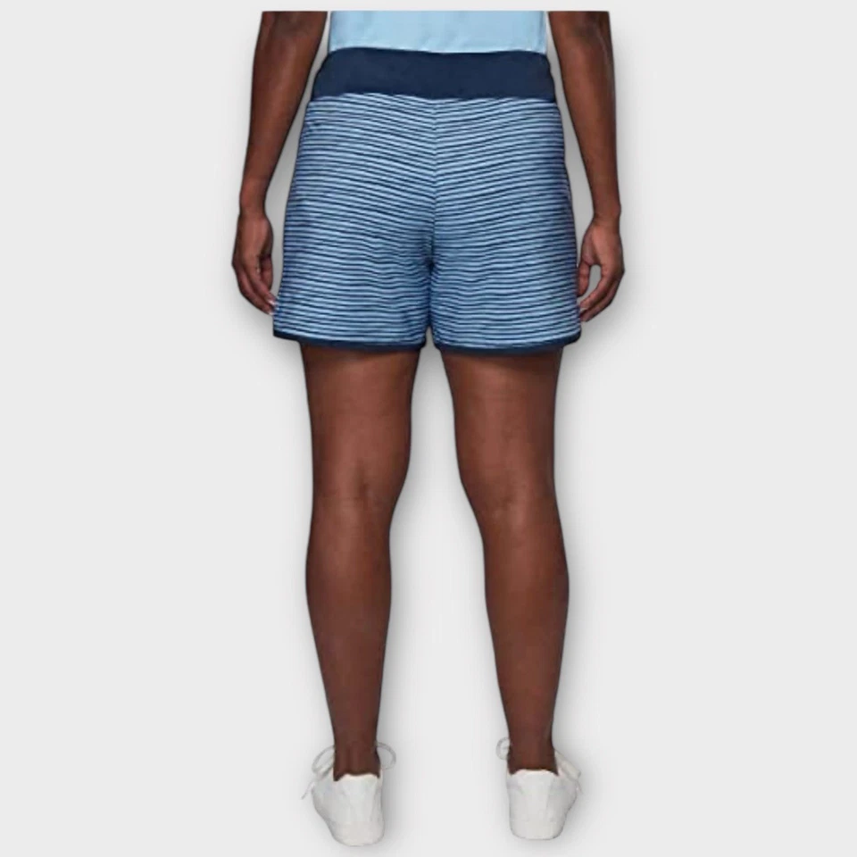 Pantalones Cortos Hang Ten Híbridos Forrados Para Mujer Talla Pequeña Azul Marino Rayas - P212 Nuevos con Etiquetas Foto 2 de 4