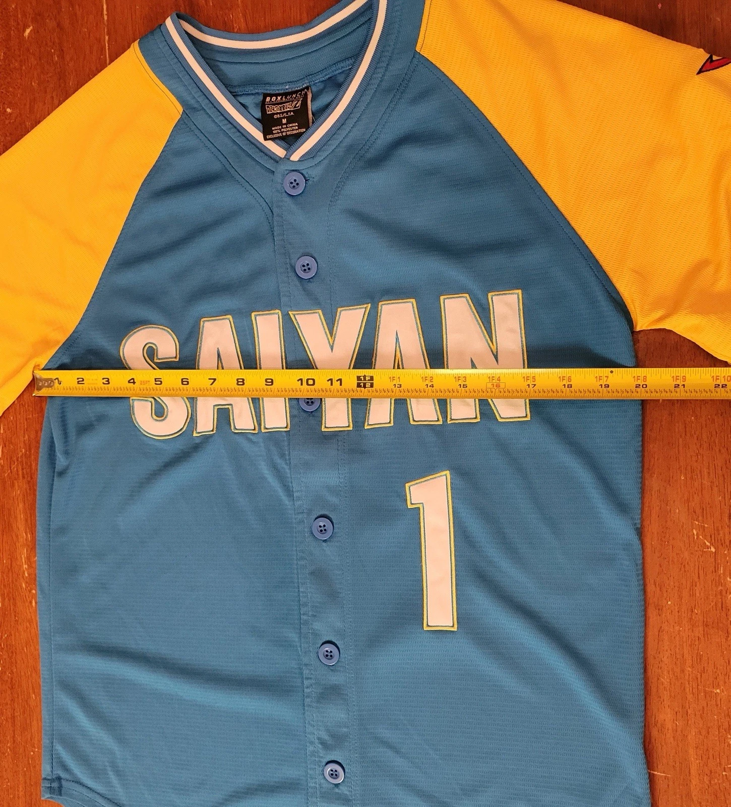 Dragon Ball Z Medium Baseball Jersey Vegeta Saiyan 1