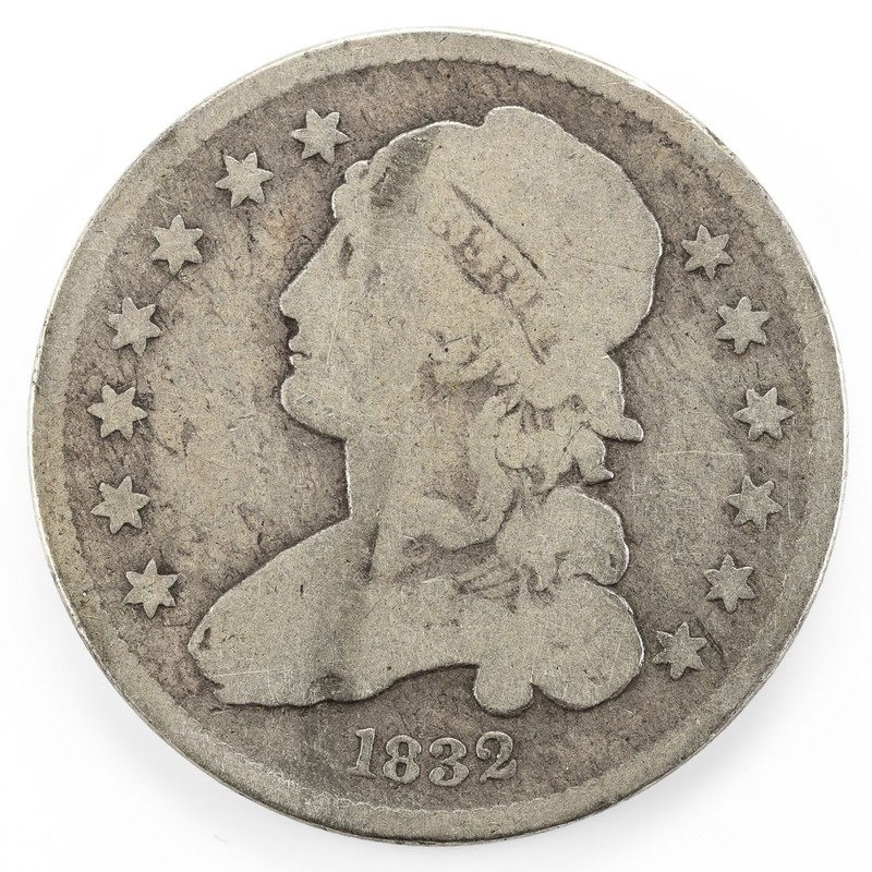 1832 Capped Bust Quarter Good 25c Silver