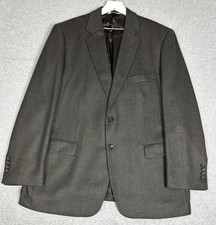 Joseph  Feiss Blazer Mens 44 Regular Charcoal Lambswool Tweed 2 Button Jacket