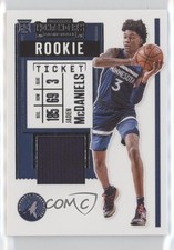 2020-21 Panini Contenders Rookie Ticket Swatches Jaden McDaniels #RS-JMD 0y9e
