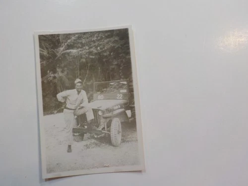 WW2 Photo Military Jeep Soldier World War Two Car Vehicle WW II Photograph WWII