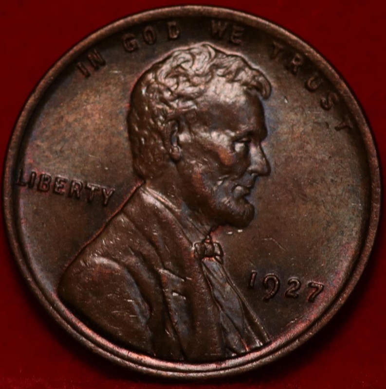 Uncirculated 1927 Philadelphia Mint Copper Lincoln Wheat Cent