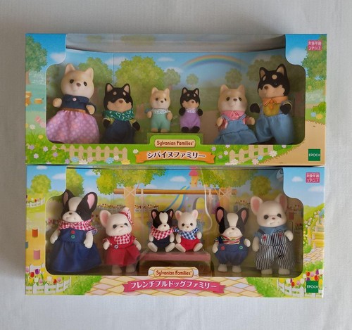 Sylvanian Families Shiba Inu French Bulldog Set Japanese Collectible Figures