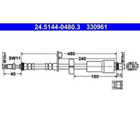 ATE 24.5144-0480.3 Bremsschlauch