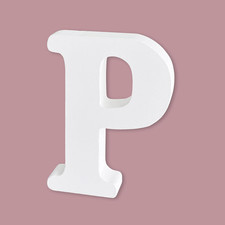 8 Inch Unfinished Wooden Letters for Wall Decor, Large White Alphabet Letters fo