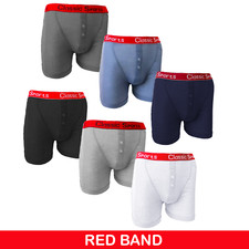 Mens Classic Boxer Shorts Briefs Comfort Fit Jersey Underwear Pants - 6/12 Pack