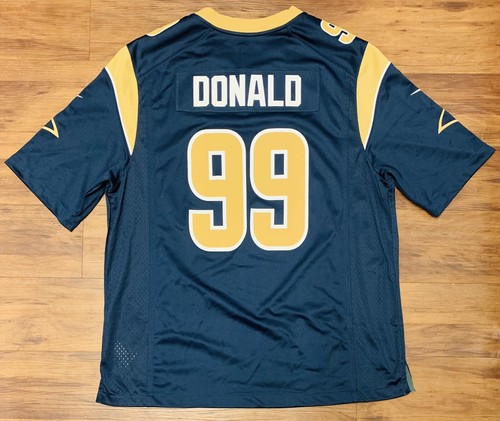 Rare 2019 Super Bowl LIII Aaron Donald Los Angeles Rams NFL Nike Jersey Size XL