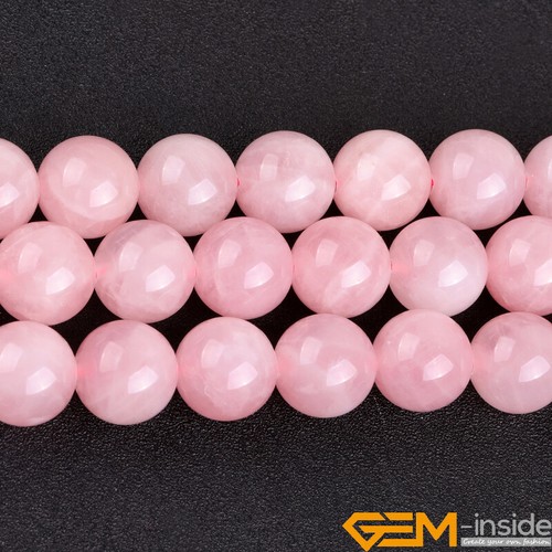 Natürlicher Rosenquarz Edelstein Runde Perlen 15" 3 mm 4 mm 6 mm 8 mm 10 mm 12 mm 14 mm 16 mm - Bild 56 von 56