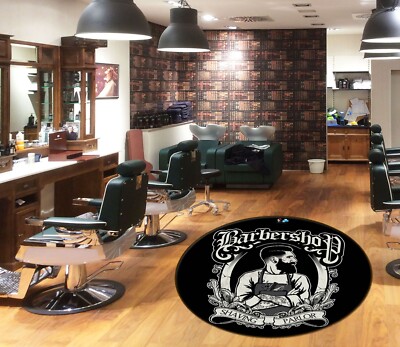 3D Elegant Choice NAO1364 Barber Shop Game Rug Mat Elegant Photo Carpet Mat Romy