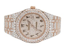 Mens 41MM Audemars Piguet Royal Oak 18k Rose Gold with VS diamond 37.75 Ct 2