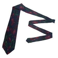Ungaro Paris Tie Men's Floral Multicolor 100 Silk Necktie Handmade In Italy