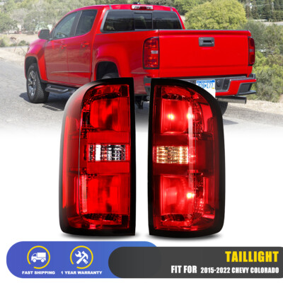 Tail Lights For 2015-2022 Chevy Colorado Rear Brake Lamps Pair with Wiring&Bulbs