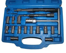 17Pcs Diesel Injektor Sitz Cutter Spezielle Werkzeuge Carbon Remover bon Remover