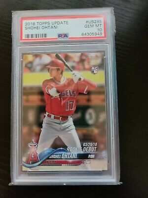 2018 Topps Update Shohei Ohtani #US285 PSA 10 Gem Mint RC Rookie Batting  Angles | eBay