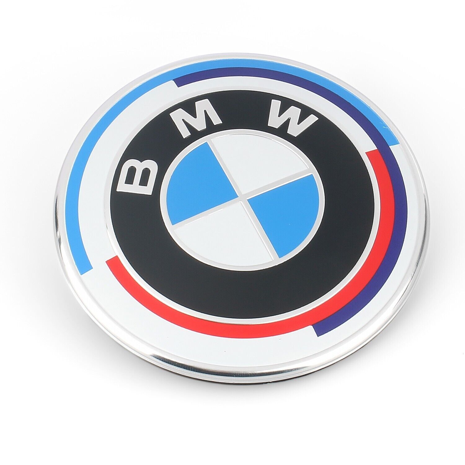 For BMW 82mm Car Front Engine Cover Badge Emblem Hood BMW 50th Anniversary Logo