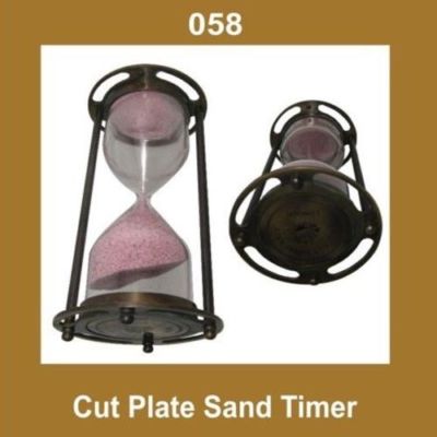 Neu Vintage Schliffplatte Sand Timer Rosa Sand Maritim Büro Wohndeko