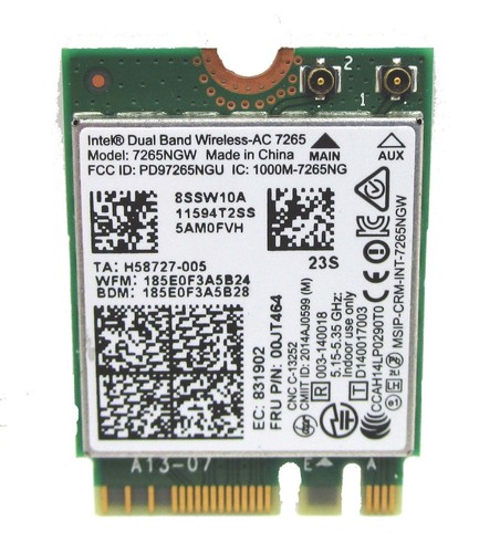 LENOVO Thinkpad X1 Carbon Replacement INTEL 7265NGW M.2 WiFi Module 00JT464 - Picture 2 of 3