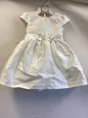 Carters White Flower Dress Set Short Sleeve baby toddler girl sz 12 Months NWT