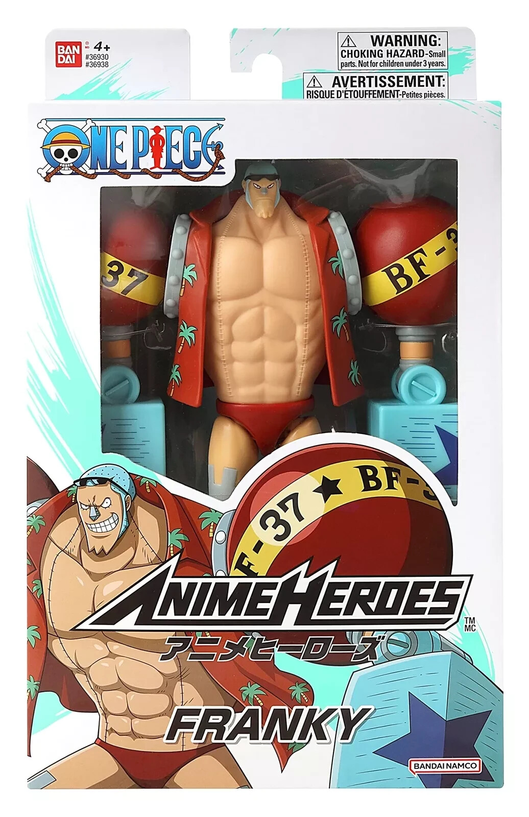 Figurine Franky One Piece Anime Heroes 17cm : détails sculptés fidèles signés Bandai