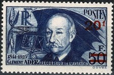 France 1941  CLEMENT ADER  YT  n° 493  neuf ★★ Luxe / MNH (A)