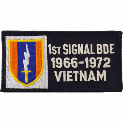 VIETNAM BADGE USAR1ST SIGNAL BDE 1966-1972 Embroidered ShouldPatch 4-1/4'' (0327)