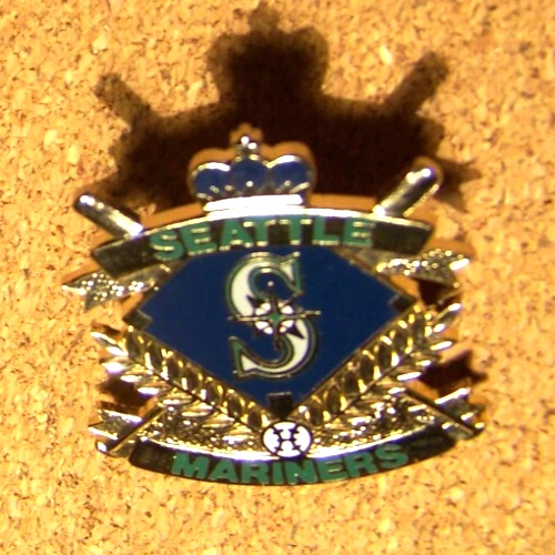 Seattle Mariners logo crest lapel pin v2 1994 MLB - Picture 7 of 13