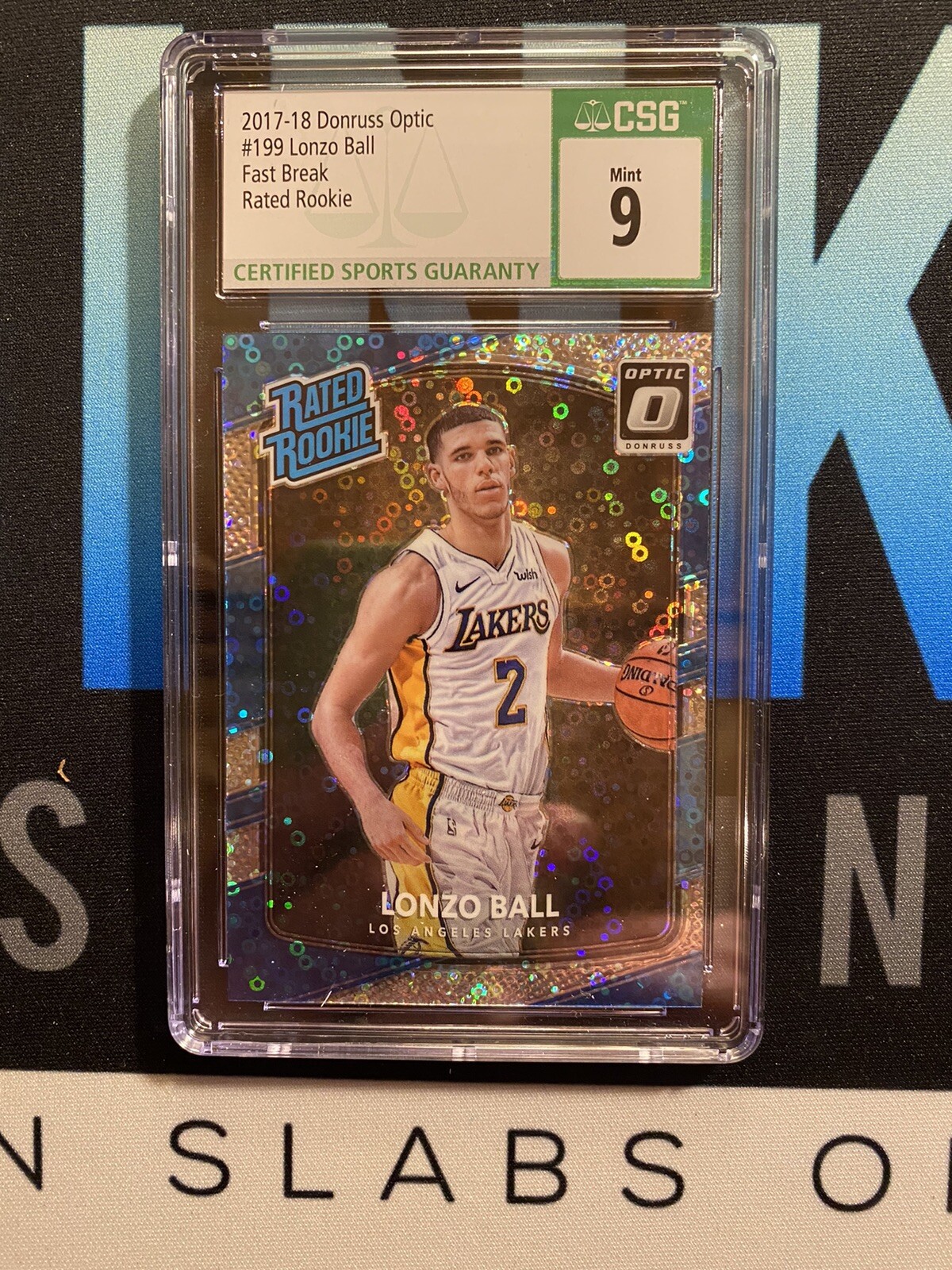 Prizm fast break purple Lonzo Ball RC/75