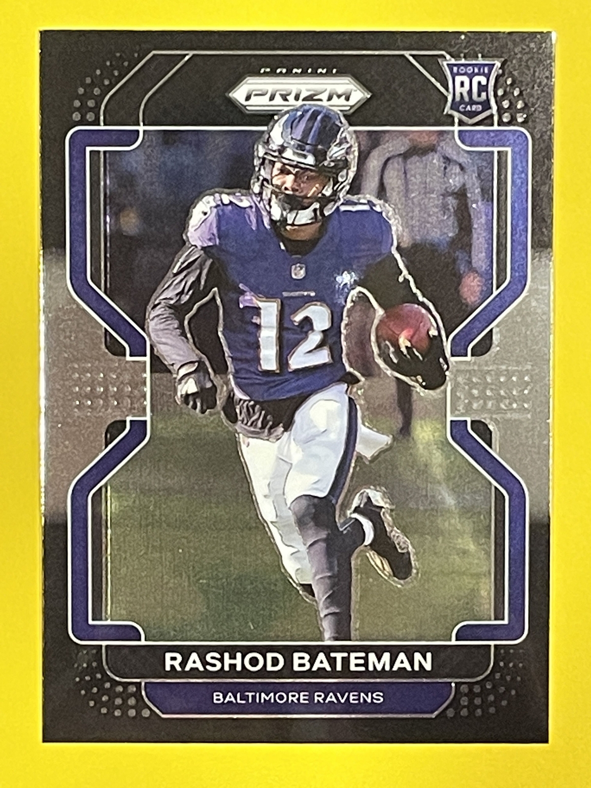 Rashod Bateman 2021 Chronicles Prizm Black Rookie #PB-12 Baltimore Ravens