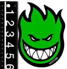 Spitfire Green Bighead Sticker 6 in x 4.25 in Classic Skateboard Decal