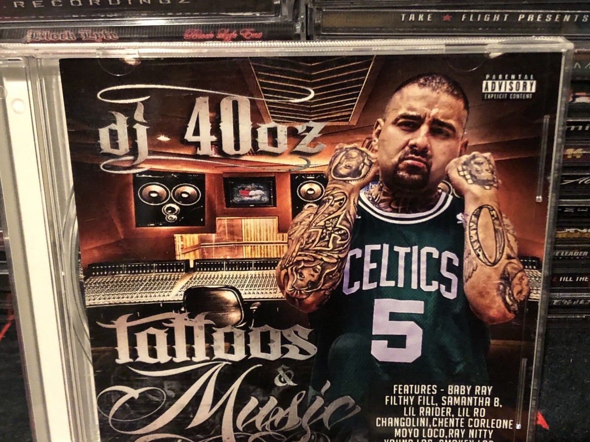 DJ 40oz Tattoos & Music Norteno Rap CD LiL Raider Chente Corleone