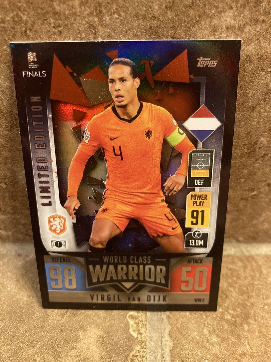 Topps Match Attax 101 UEFA van Dijk Limited Edition World Topps Match Attax 101 UEFA van Dijk Limited Edition World