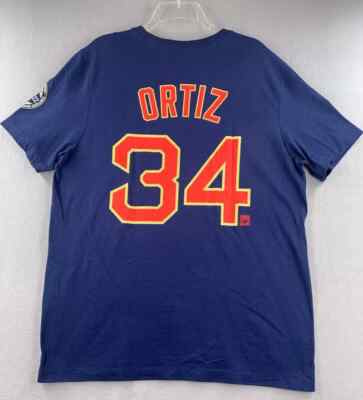 David Ortiz Boston Red Sox Nike Hall of Fame Name & Number T-Shirt