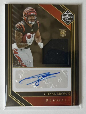 2023 Panini Limited Chase Brown Rookie Patch Auto RPA RC Cincinati