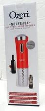Ozeri Nouveaux Electric Wine Opener Red with Foil Cutter